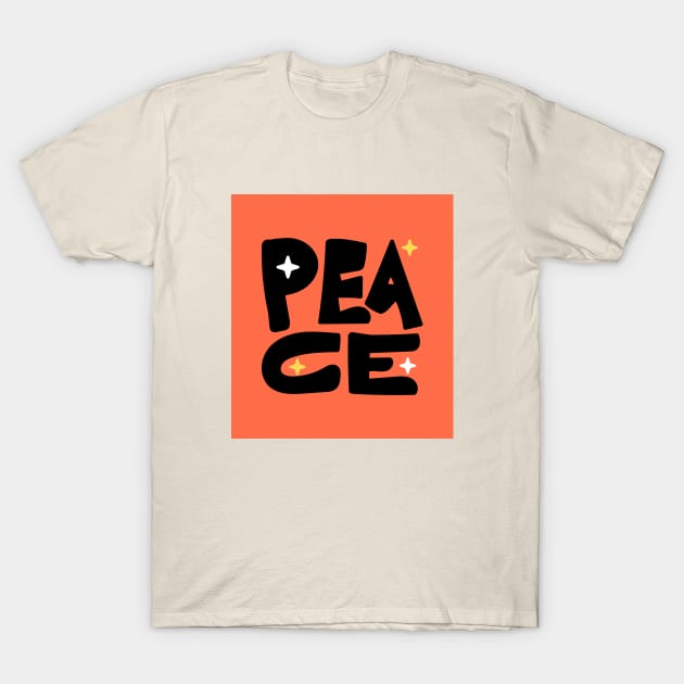 peace doodle art T-Shirt by yayastudio